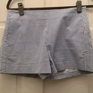 Draper James Seersucker blue shorts